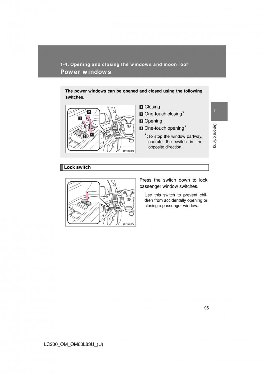 Toyota Land Cruiser J200 owners manual / page 95