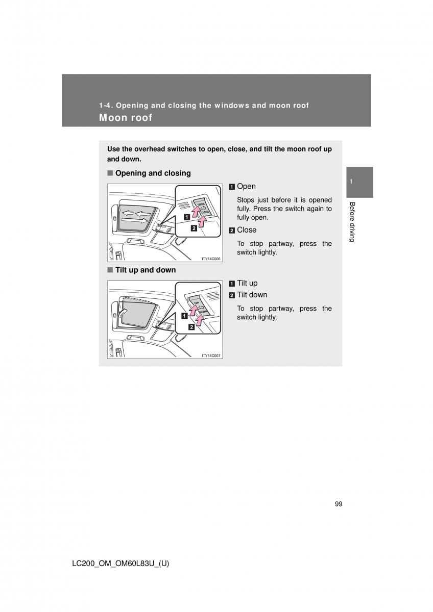 Toyota Land Cruiser J200 owners manual / page 99