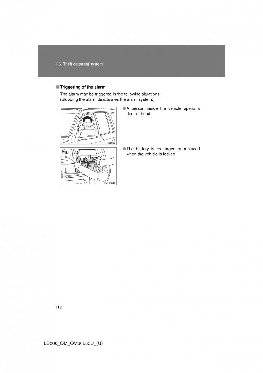 Toyota Land Cruiser J200 owners manual / page 112