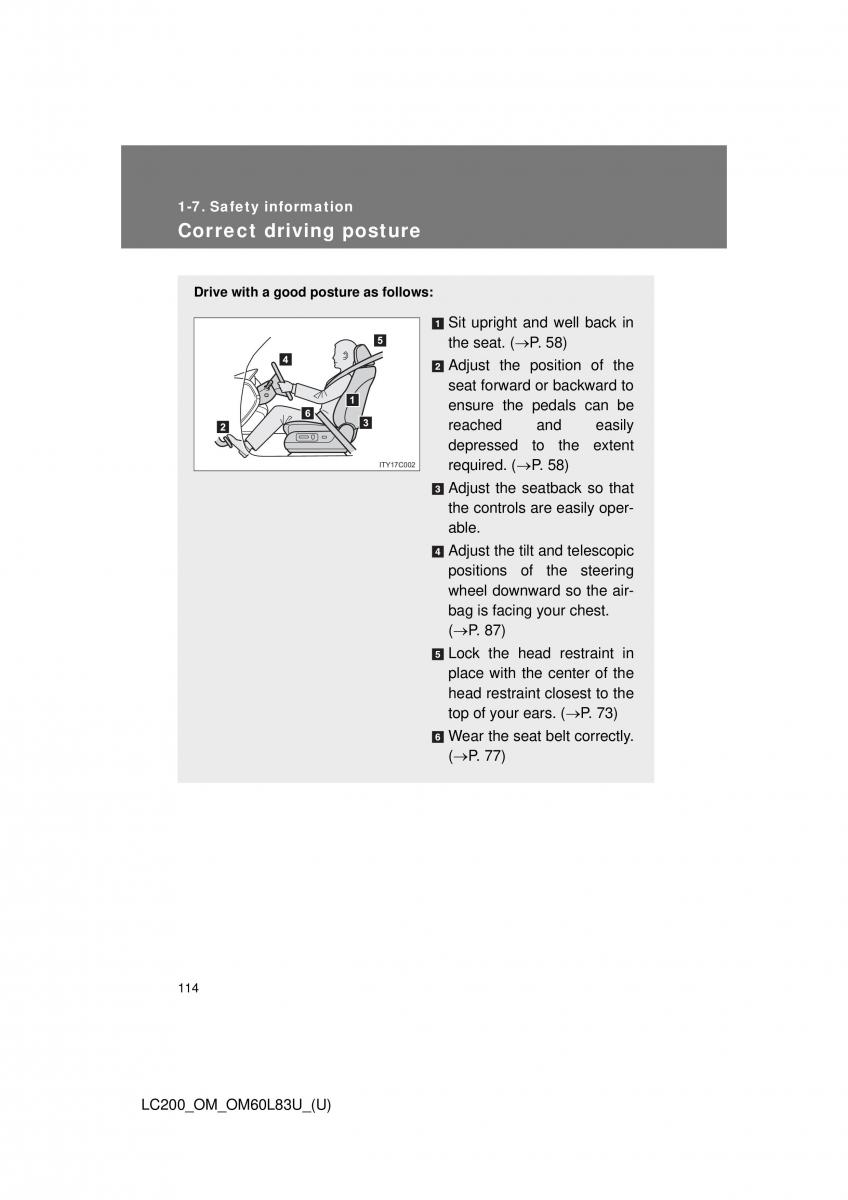 Toyota Land Cruiser J200 owners manual / page 114