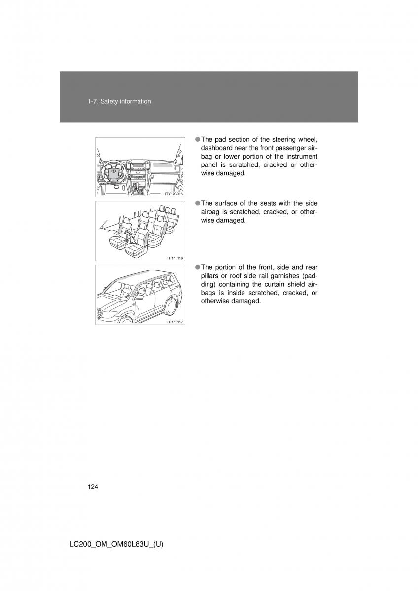 Toyota Land Cruiser J200 owners manual / page 124