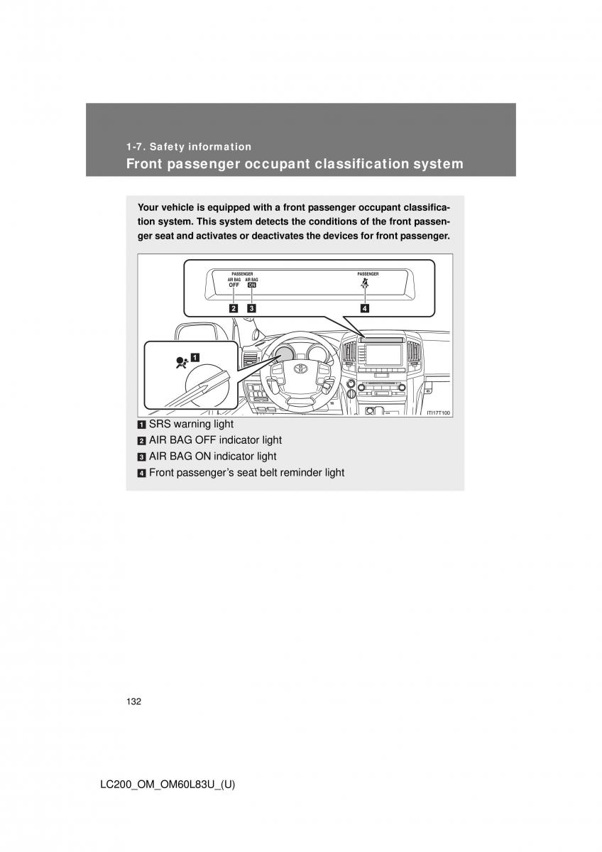 Toyota Land Cruiser J200 owners manual / page 132