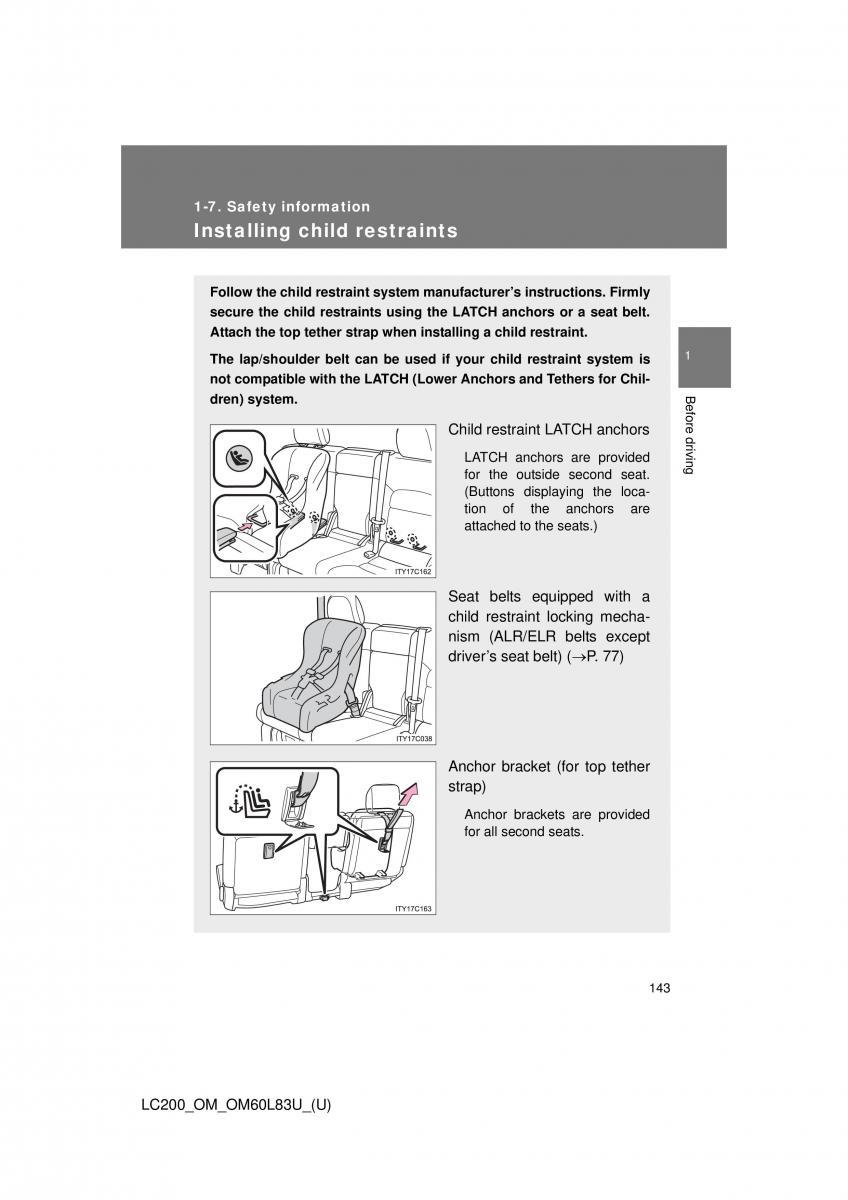 Toyota Land Cruiser J200 owners manual / page 143