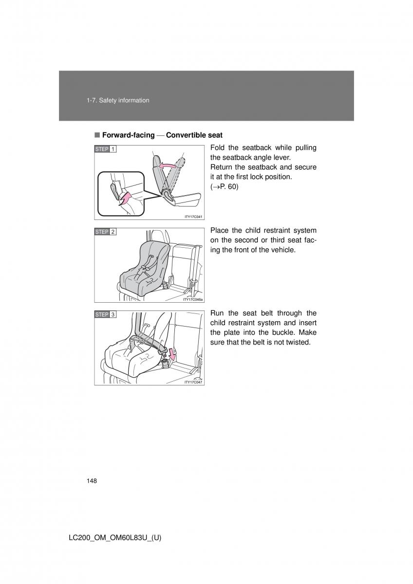 Toyota Land Cruiser J200 owners manual / page 148