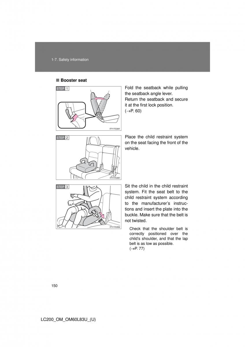 Toyota Land Cruiser J200 owners manual / page 150