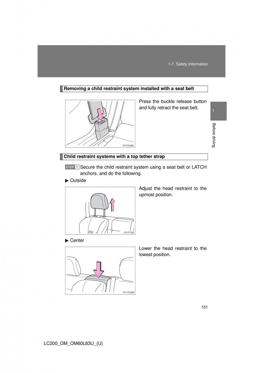 Toyota Land Cruiser J200 owners manual / page 151