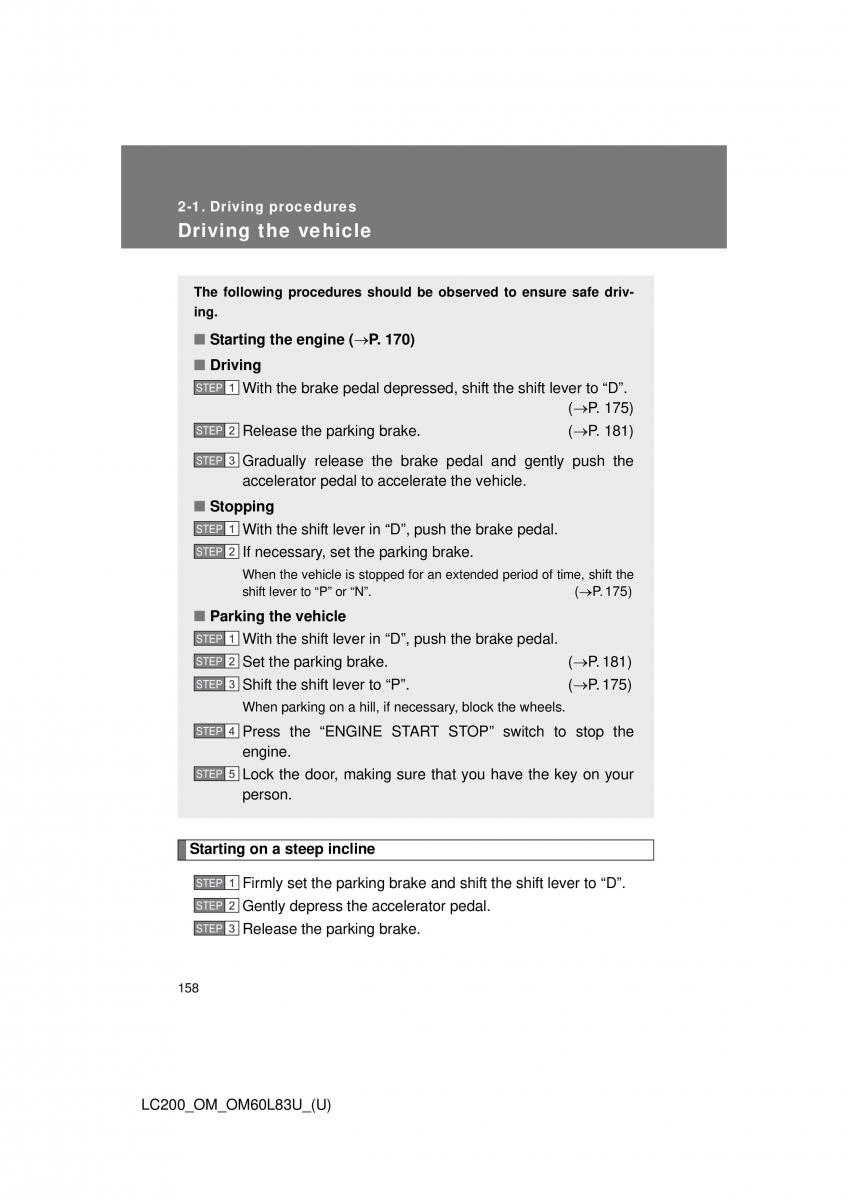 Toyota Land Cruiser J200 owners manual / page 158