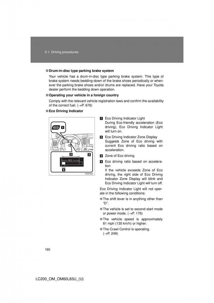 Toyota Land Cruiser J200 owners manual / page 160