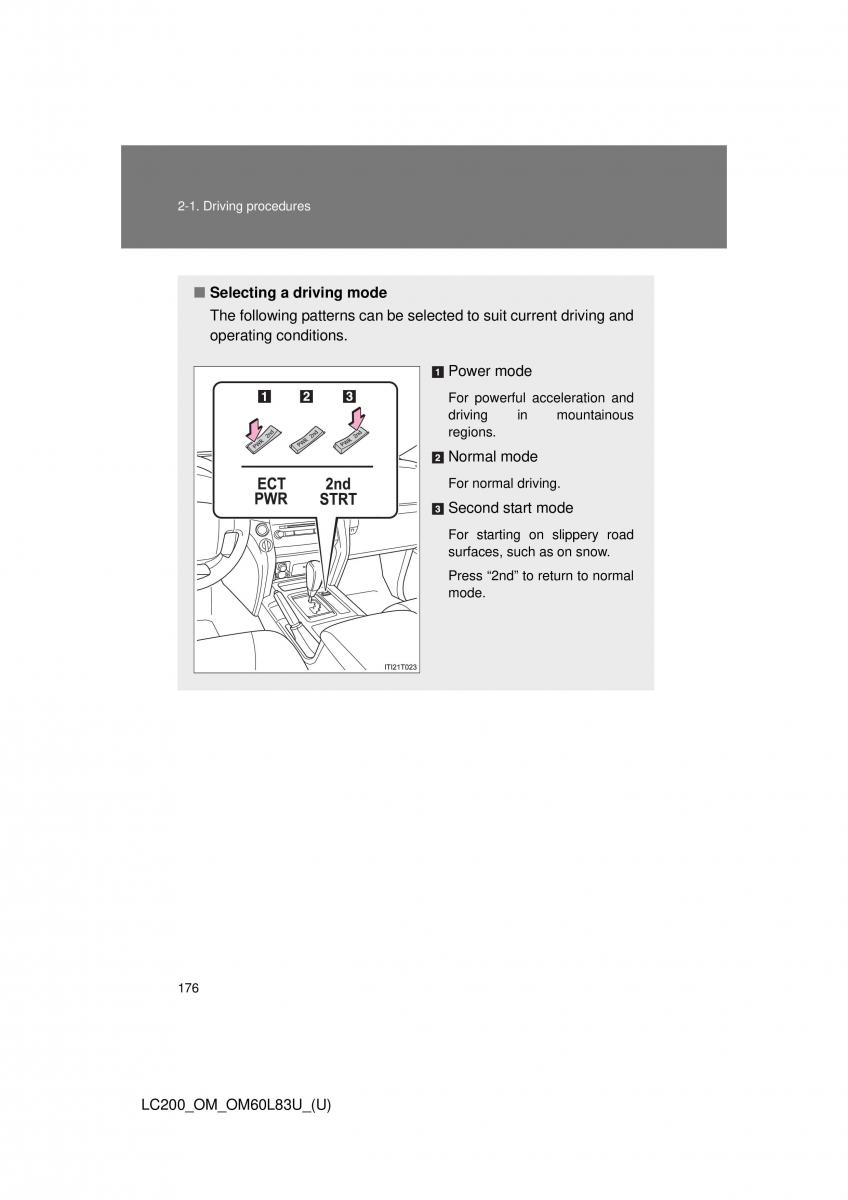 Toyota Land Cruiser J200 owners manual / page 176