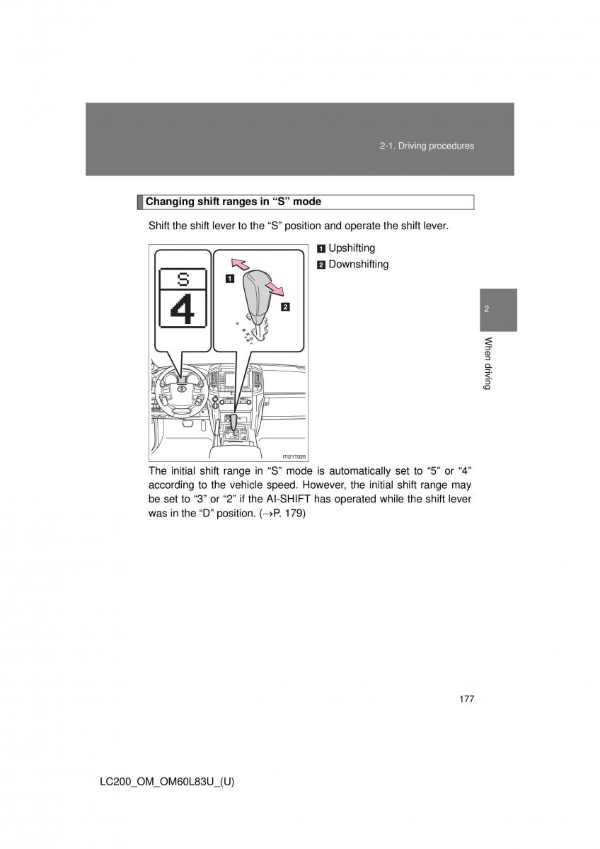 Toyota Land Cruiser J200 owners manual / page 177