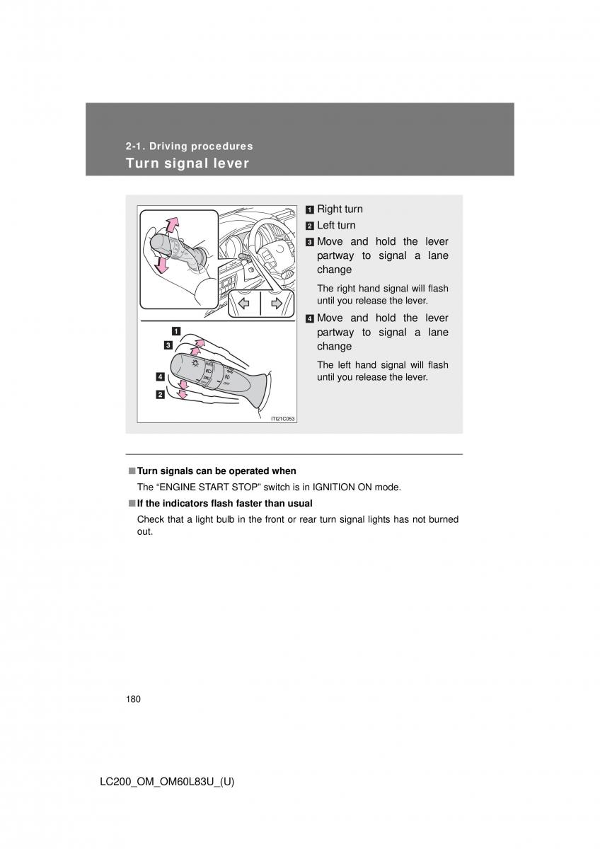 Toyota Land Cruiser J200 owners manual / page 180