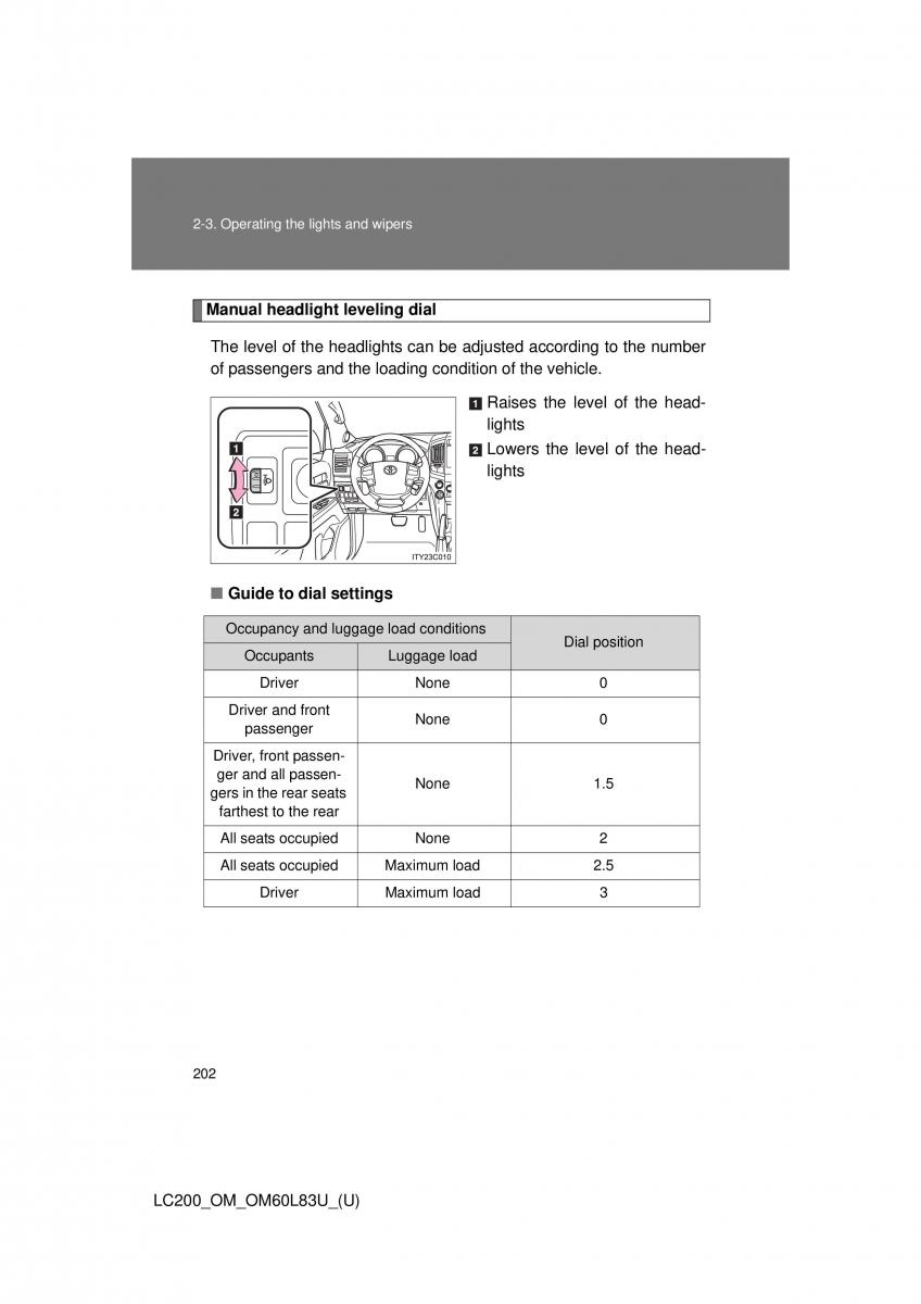 Toyota Land Cruiser J200 owners manual / page 202