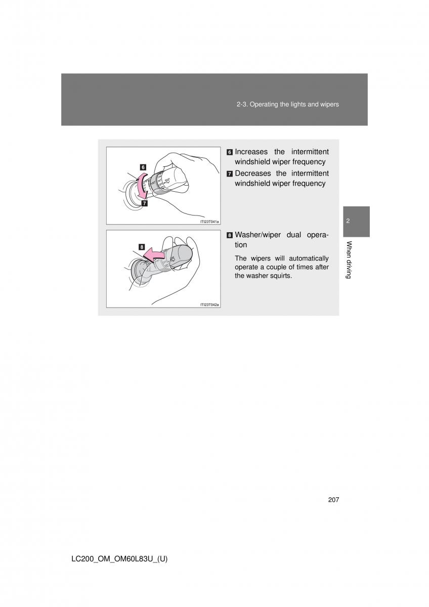 Toyota Land Cruiser J200 owners manual / page 207