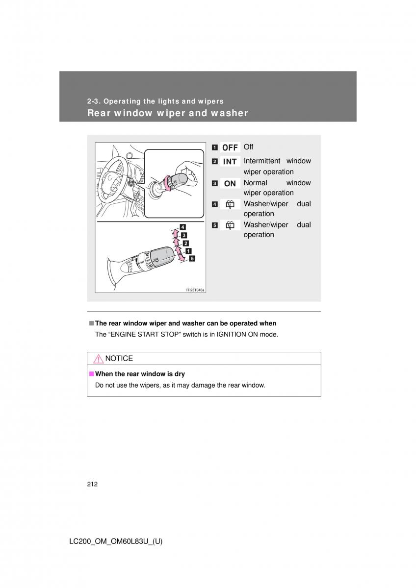 Toyota Land Cruiser J200 owners manual / page 212