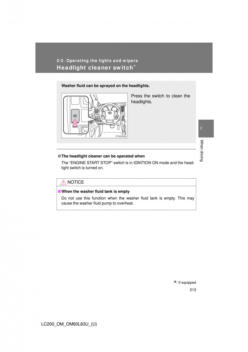 Toyota Land Cruiser J200 owners manual / page 213