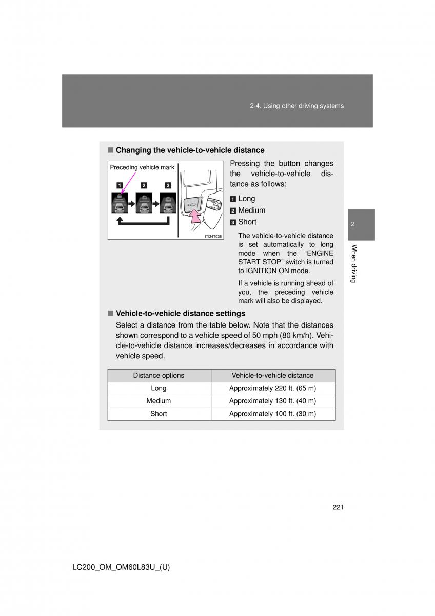 Toyota Land Cruiser J200 owners manual / page 221