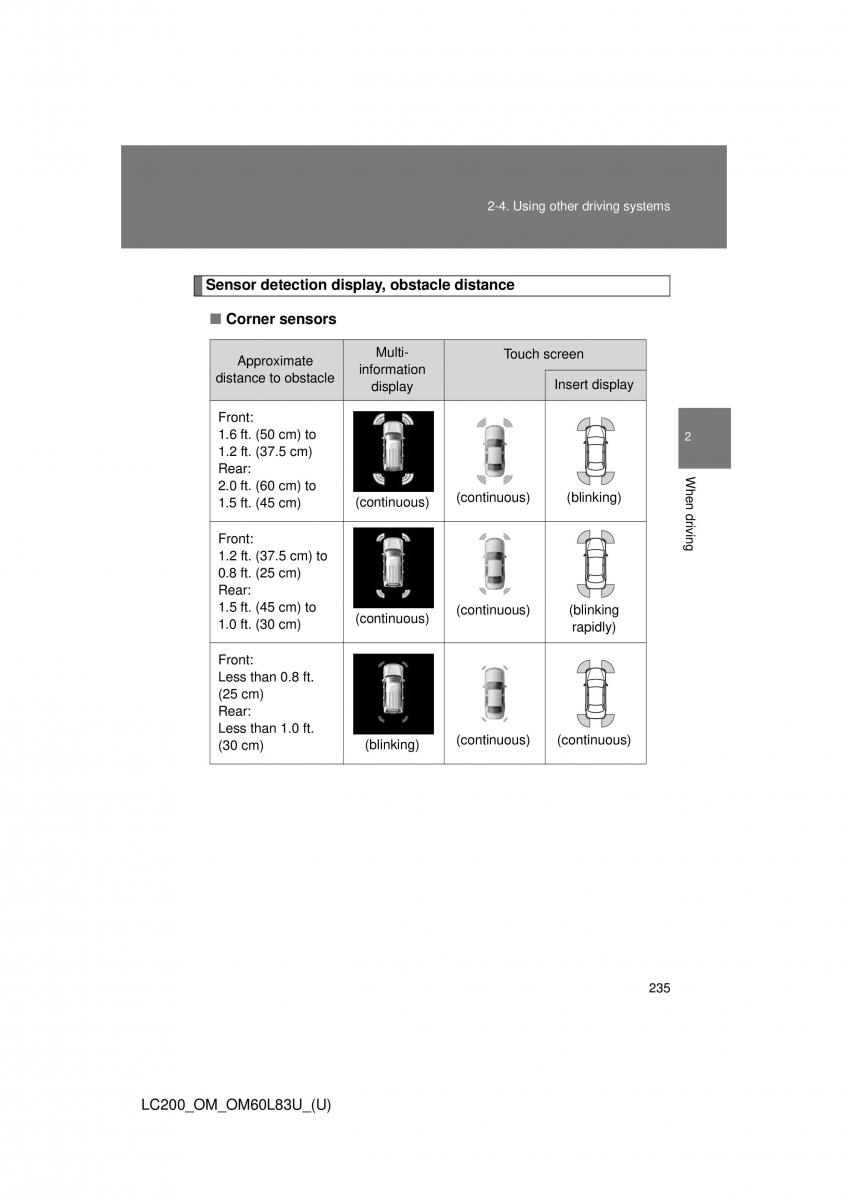 Toyota Land Cruiser J200 owners manual / page 235