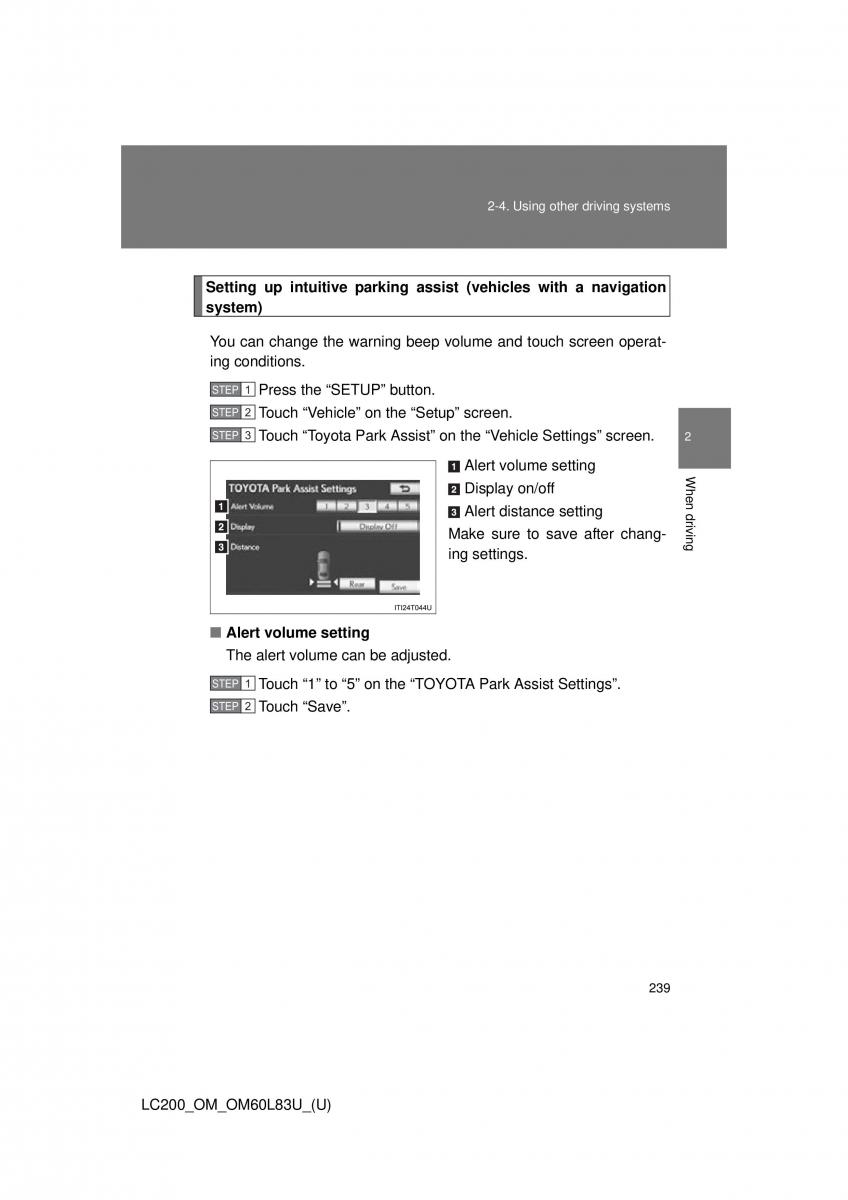 Toyota Land Cruiser J200 owners manual / page 239