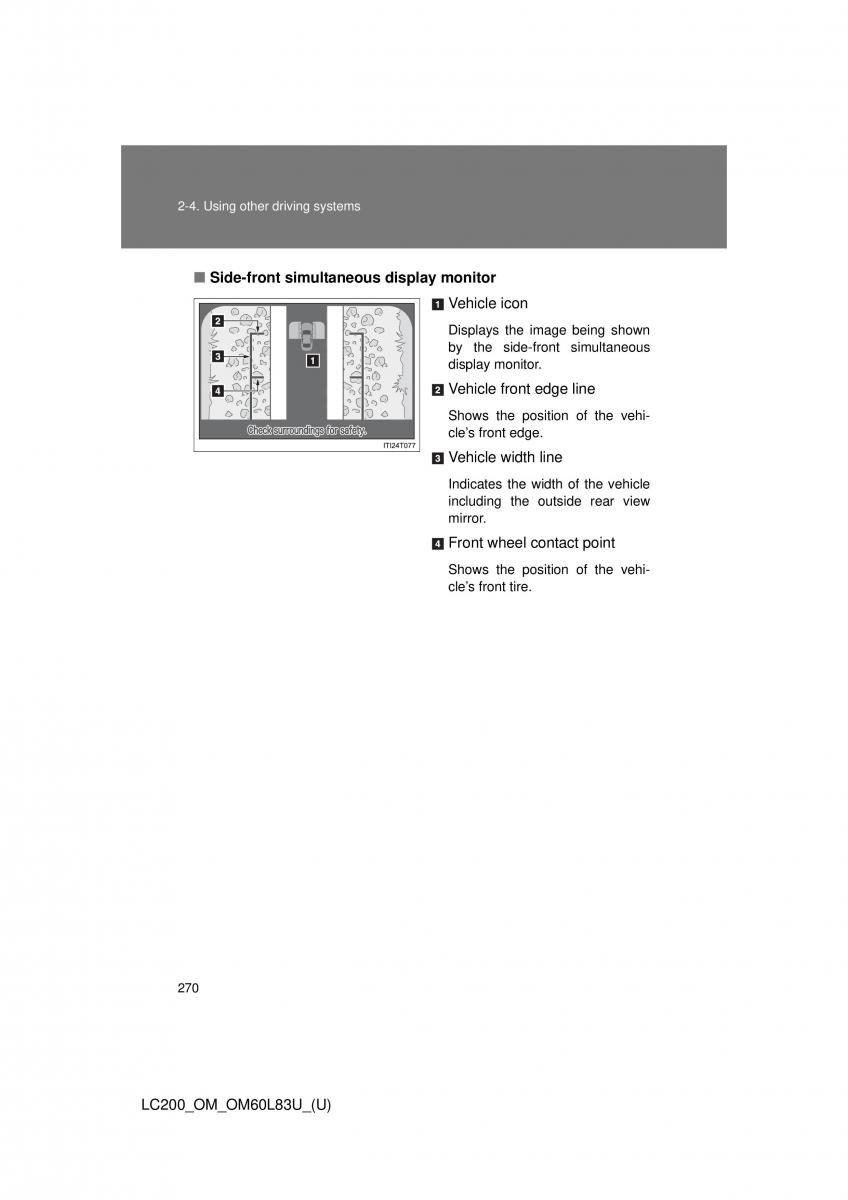 Toyota Land Cruiser J200 owners manual / page 270