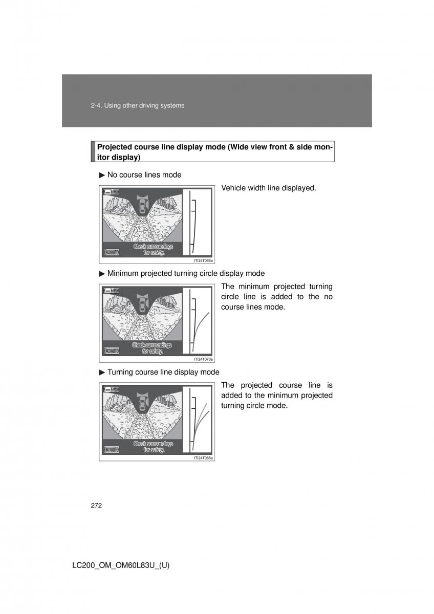 Toyota Land Cruiser J200 owners manual / page 272