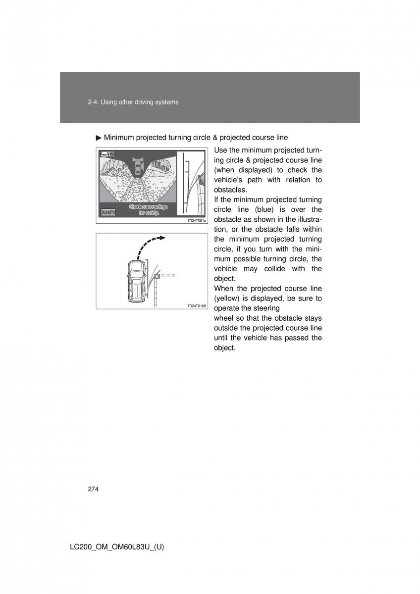 Toyota Land Cruiser J200 owners manual / page 274