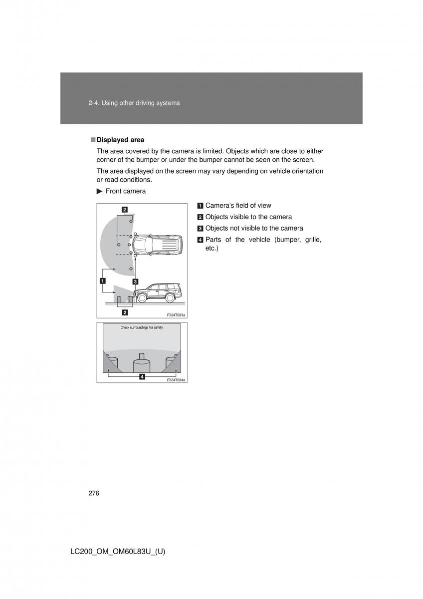 Toyota Land Cruiser J200 owners manual / page 276