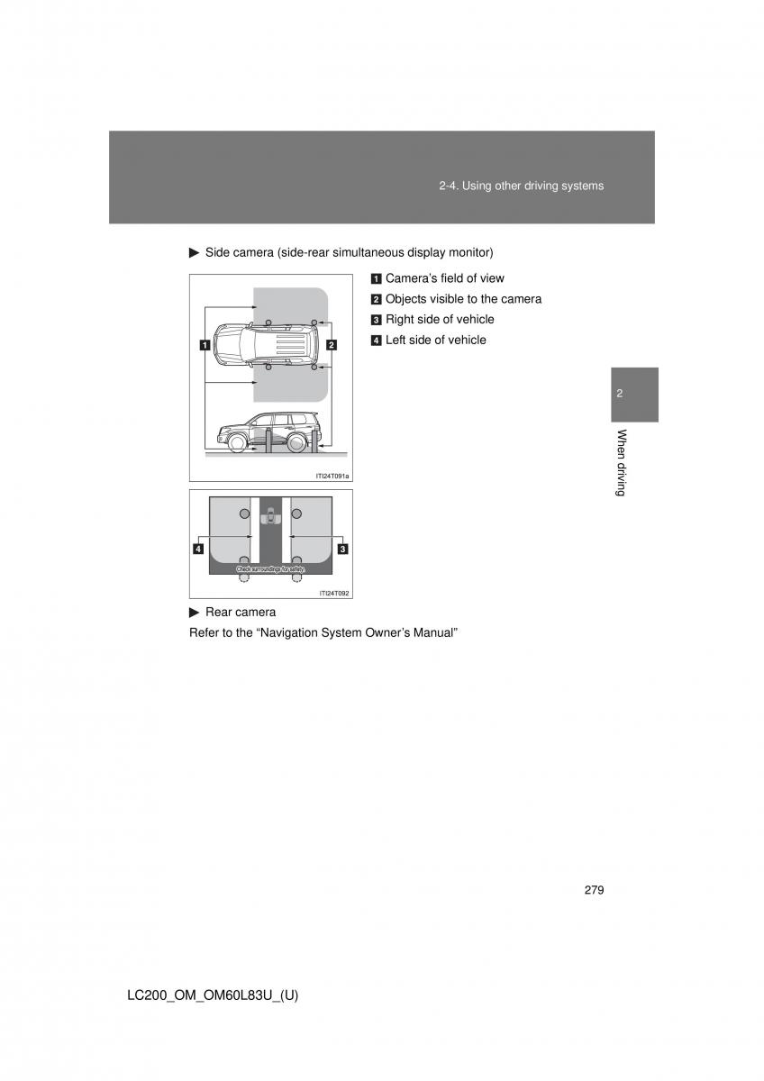 Toyota Land Cruiser J200 owners manual / page 279