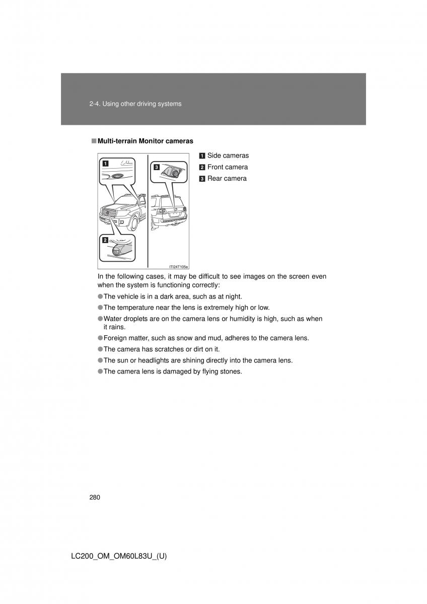 Toyota Land Cruiser J200 owners manual / page 280