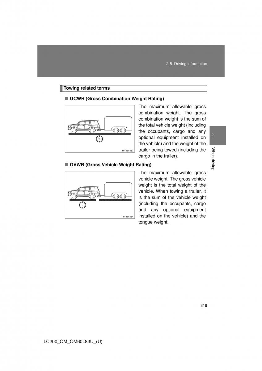 Toyota Land Cruiser J200 owners manual / page 319