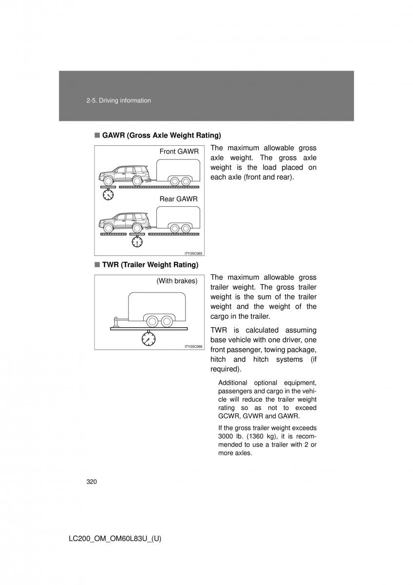 Toyota Land Cruiser J200 owners manual / page 320