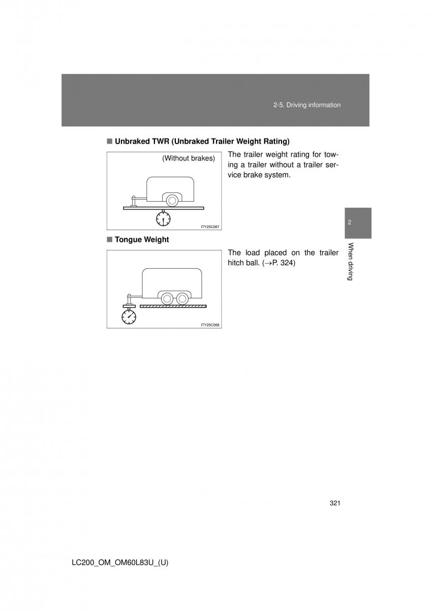 Toyota Land Cruiser J200 owners manual / page 321