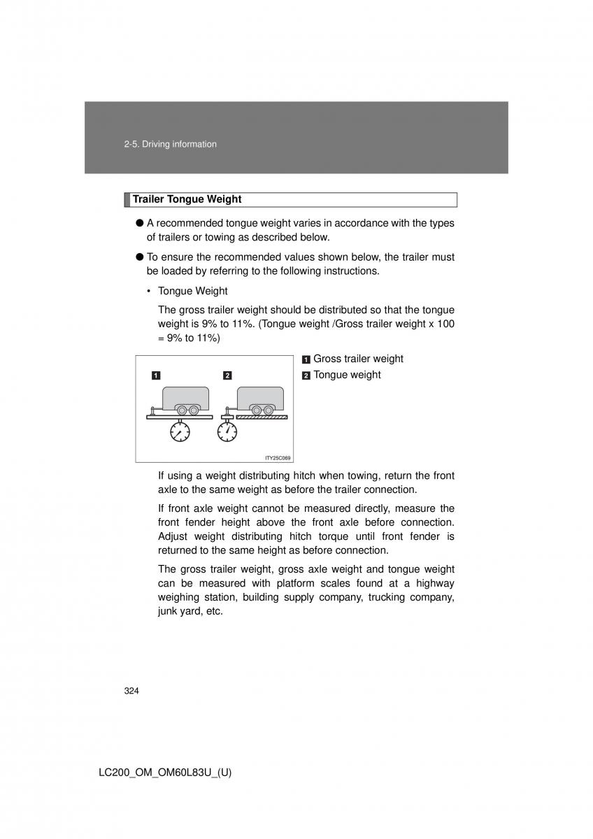 Toyota Land Cruiser J200 owners manual / page 324