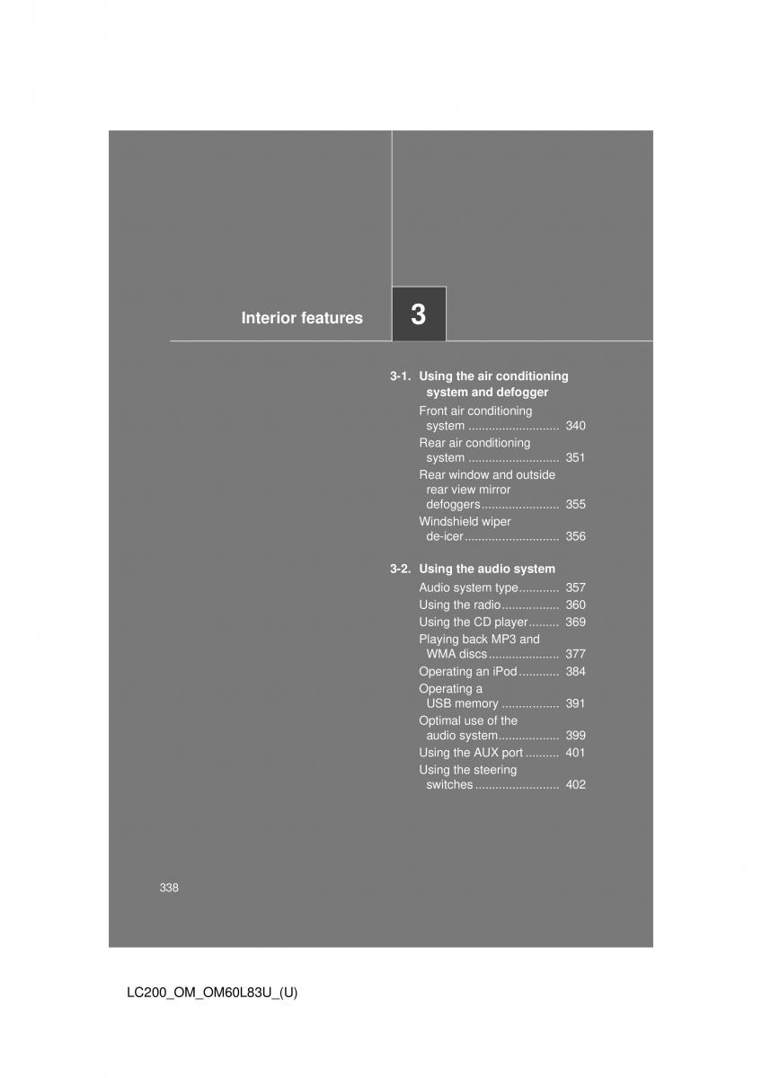 Toyota Land Cruiser J200 owners manual / page 338