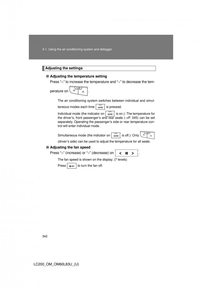 Toyota Land Cruiser J200 owners manual / page 342