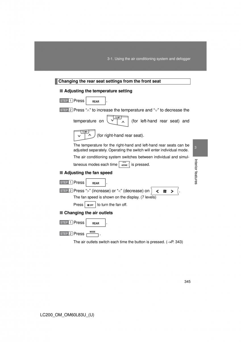 Toyota Land Cruiser J200 owners manual / page 345