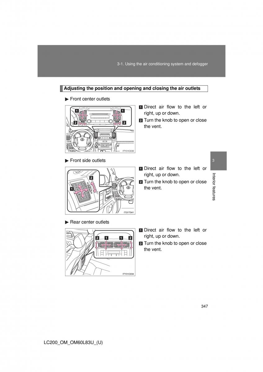 Toyota Land Cruiser J200 owners manual / page 347