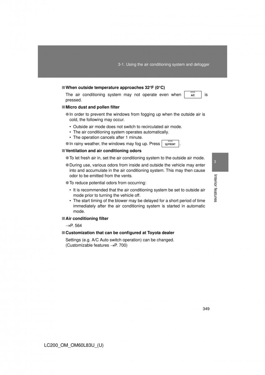 Toyota Land Cruiser J200 owners manual / page 349