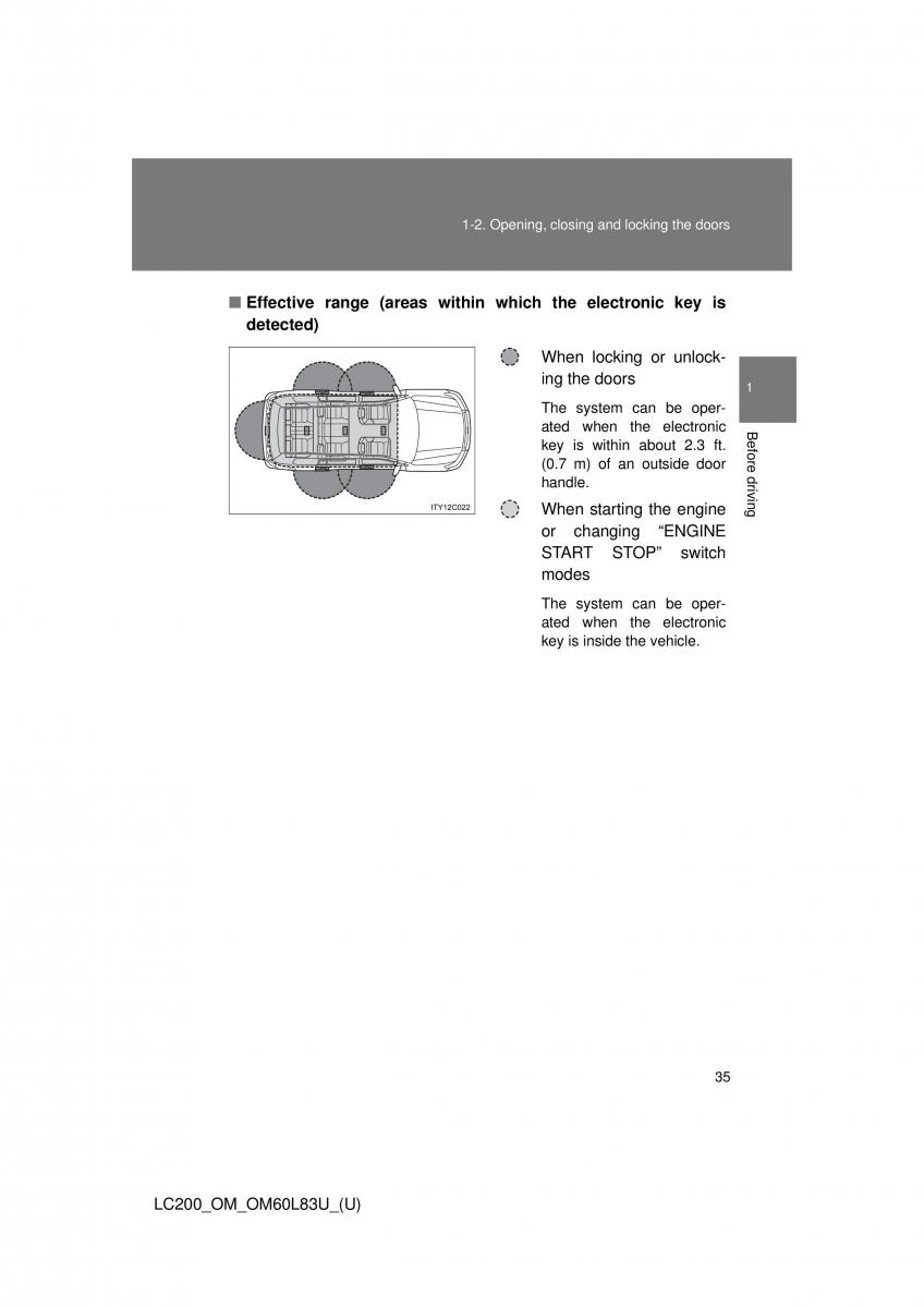 Toyota Land Cruiser J200 owners manual / page 35