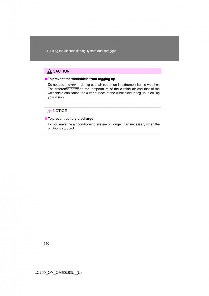 Toyota Land Cruiser J200 owners manual / page 350