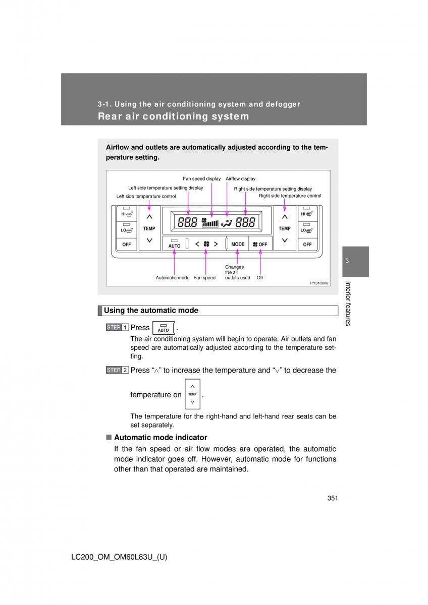 Toyota Land Cruiser J200 owners manual / page 351