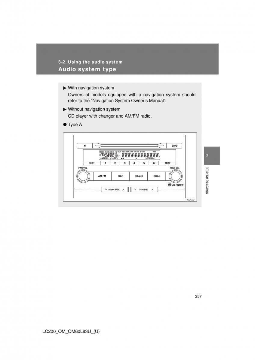 Toyota Land Cruiser J200 owners manual / page 357