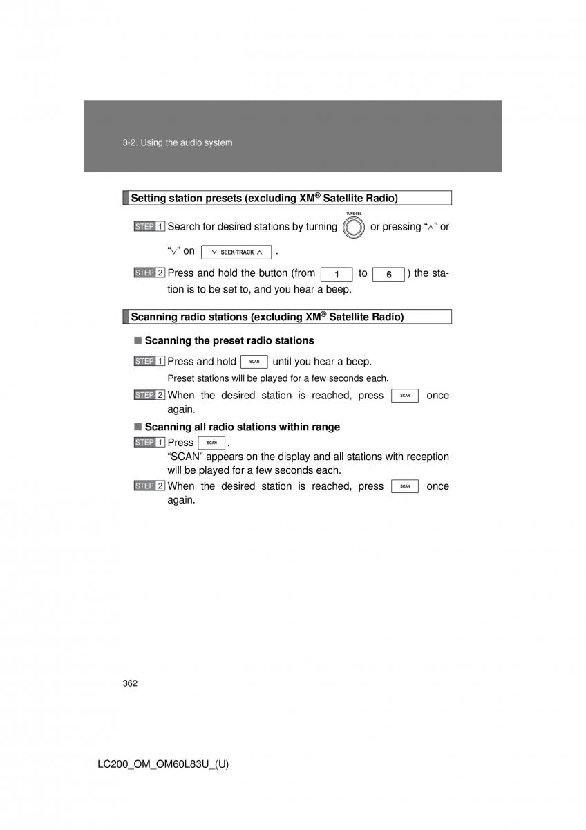 Toyota Land Cruiser J200 owners manual / page 362