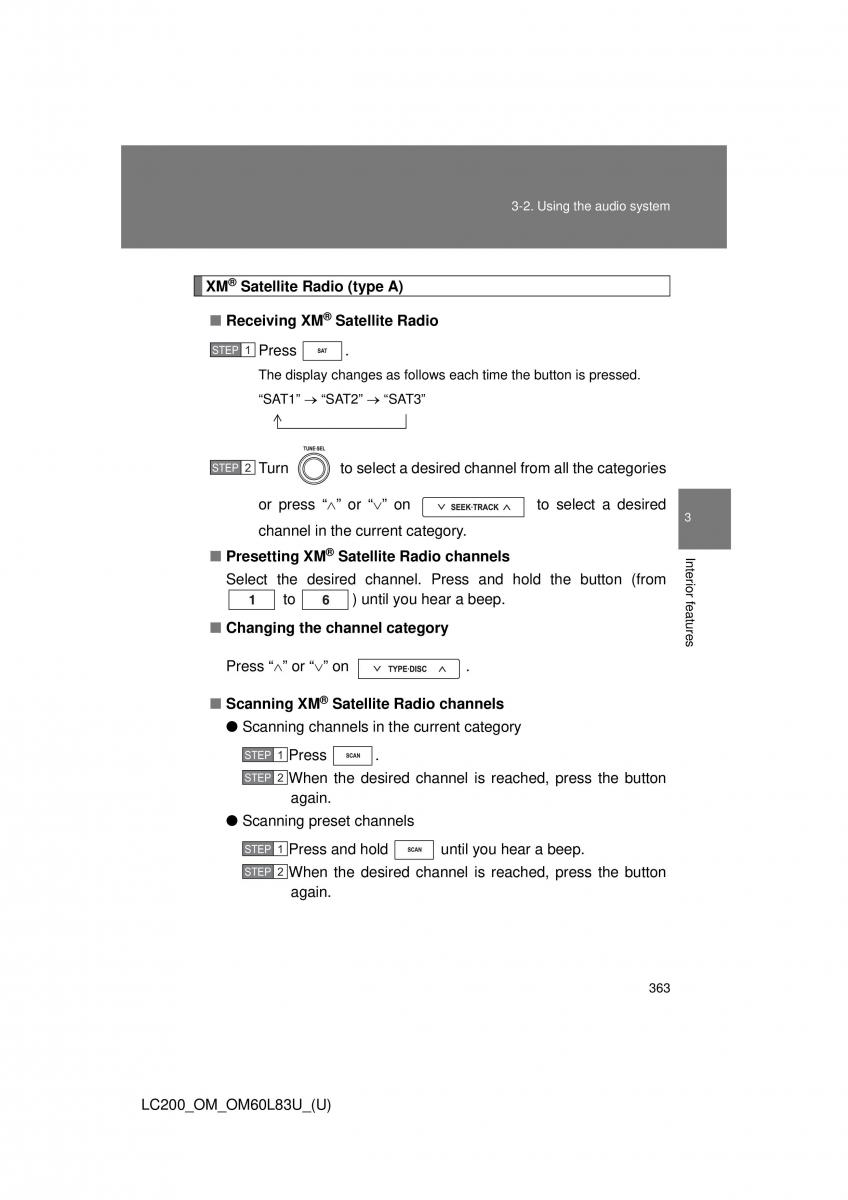 Toyota Land Cruiser J200 owners manual / page 363