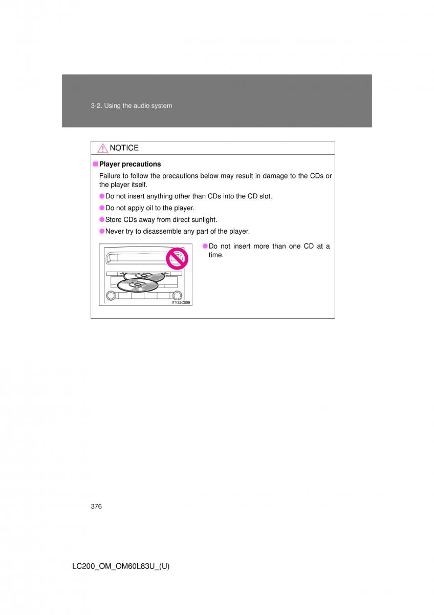 Toyota Land Cruiser J200 owners manual / page 376