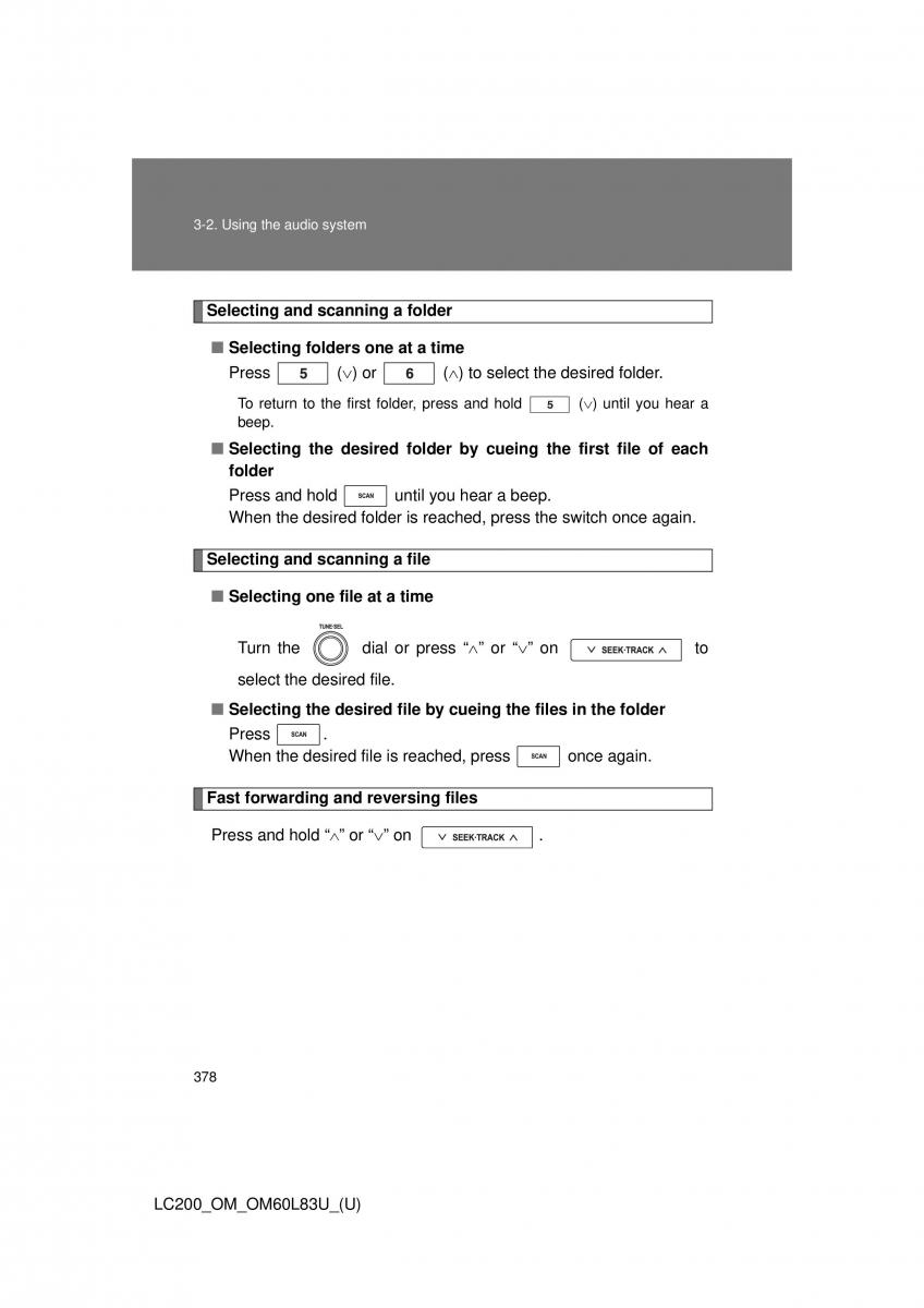 Toyota Land Cruiser J200 owners manual / page 378