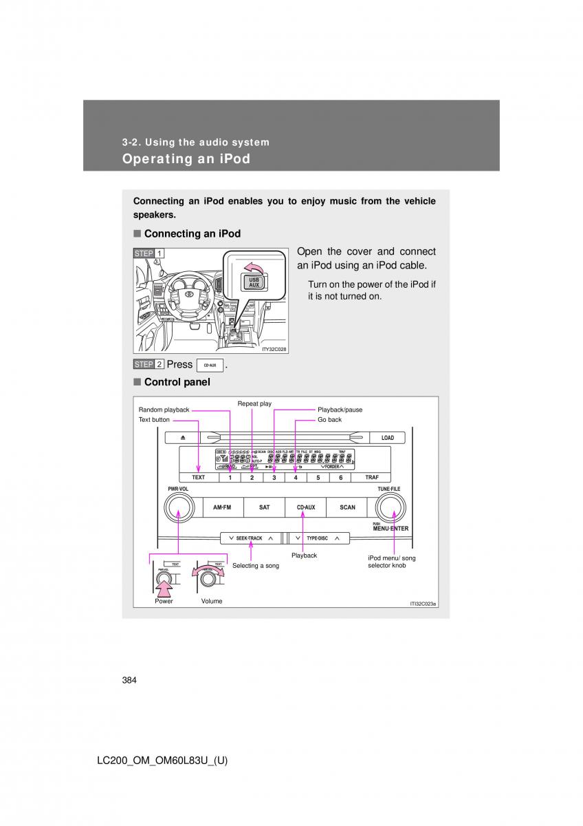 Toyota Land Cruiser J200 owners manual / page 384