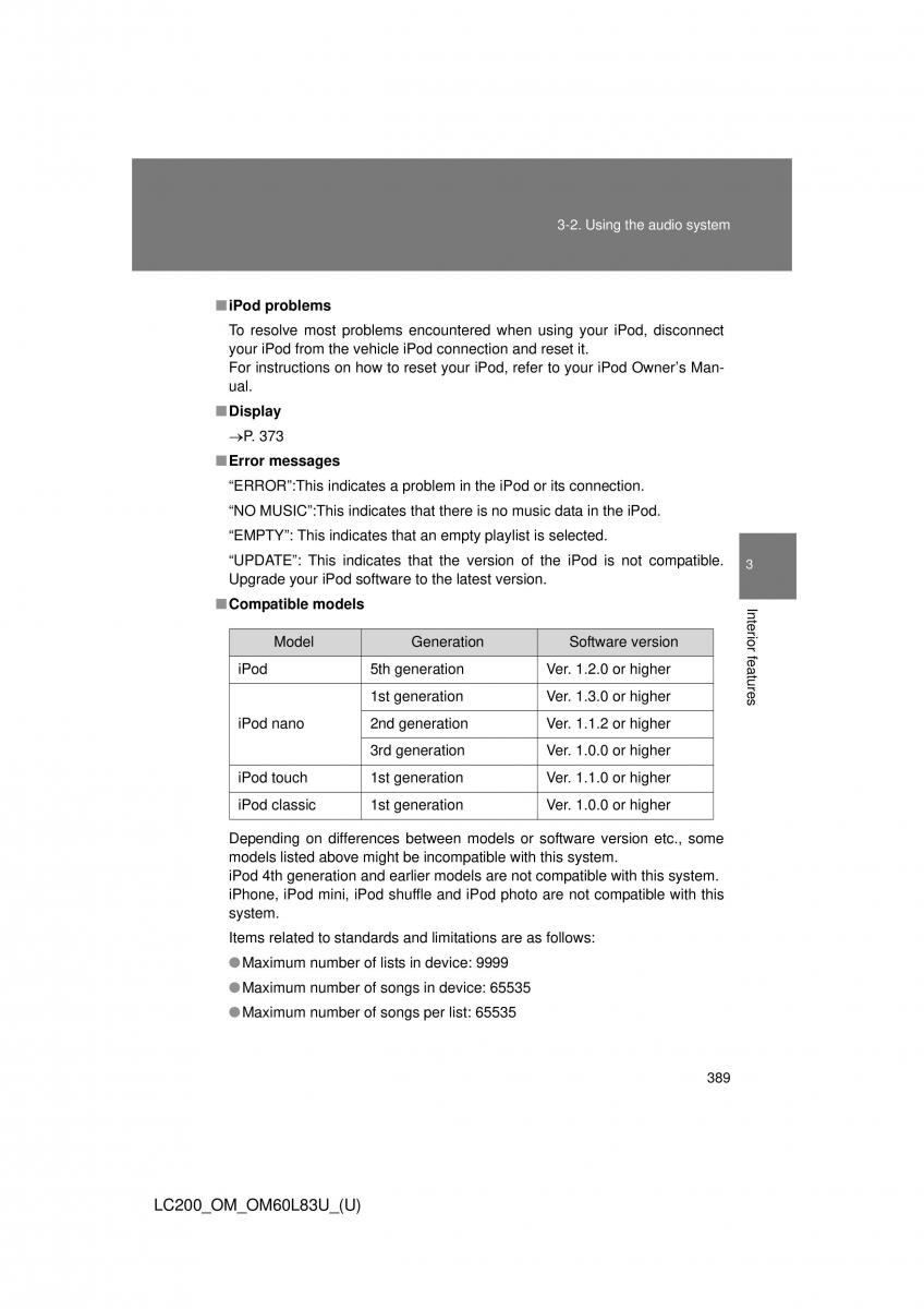 Toyota Land Cruiser J200 owners manual / page 389