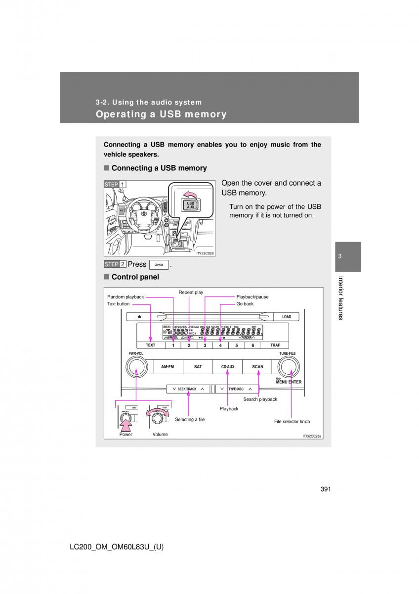 Toyota Land Cruiser J200 owners manual / page 391