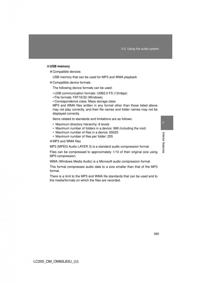 Toyota Land Cruiser J200 owners manual / page 395