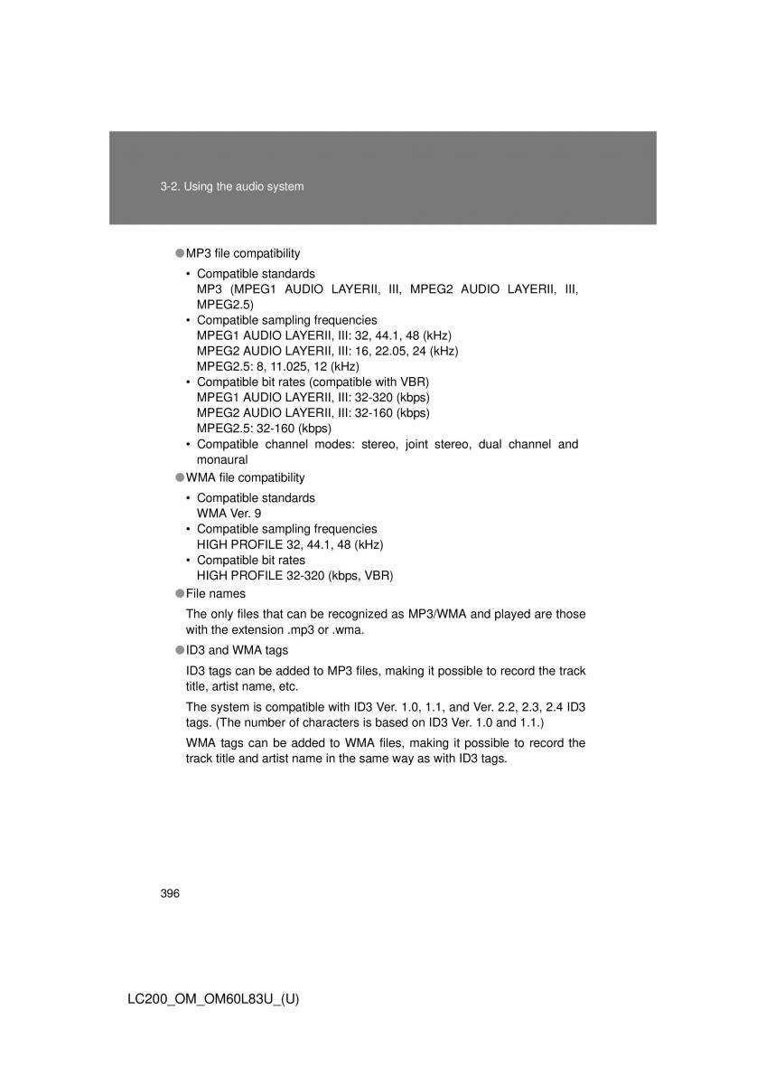 Toyota Land Cruiser J200 owners manual / page 396